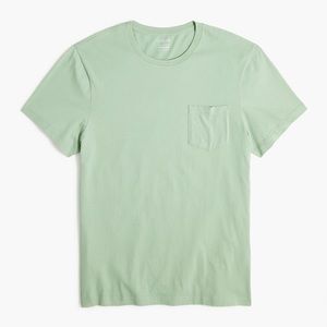 J Crew Large Desert Aloe Slim Washed Jersey Pocket Tee